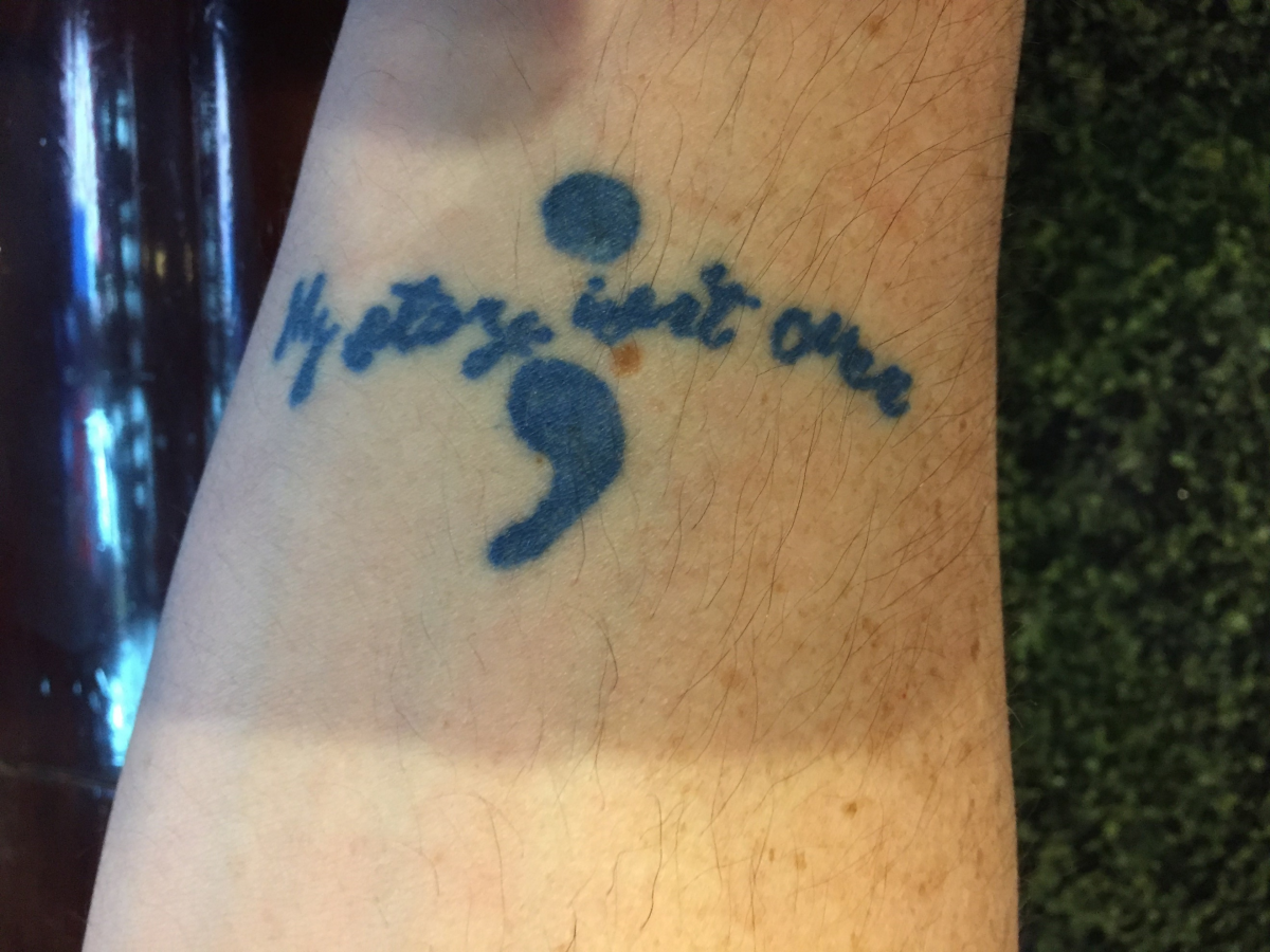 semicolon tattoo